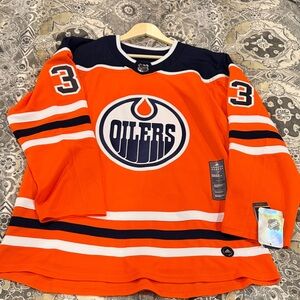 CAM TALBOT EDMONTON OILERS AUTOGRAPHED ORANGE ADIDAS JERSEY